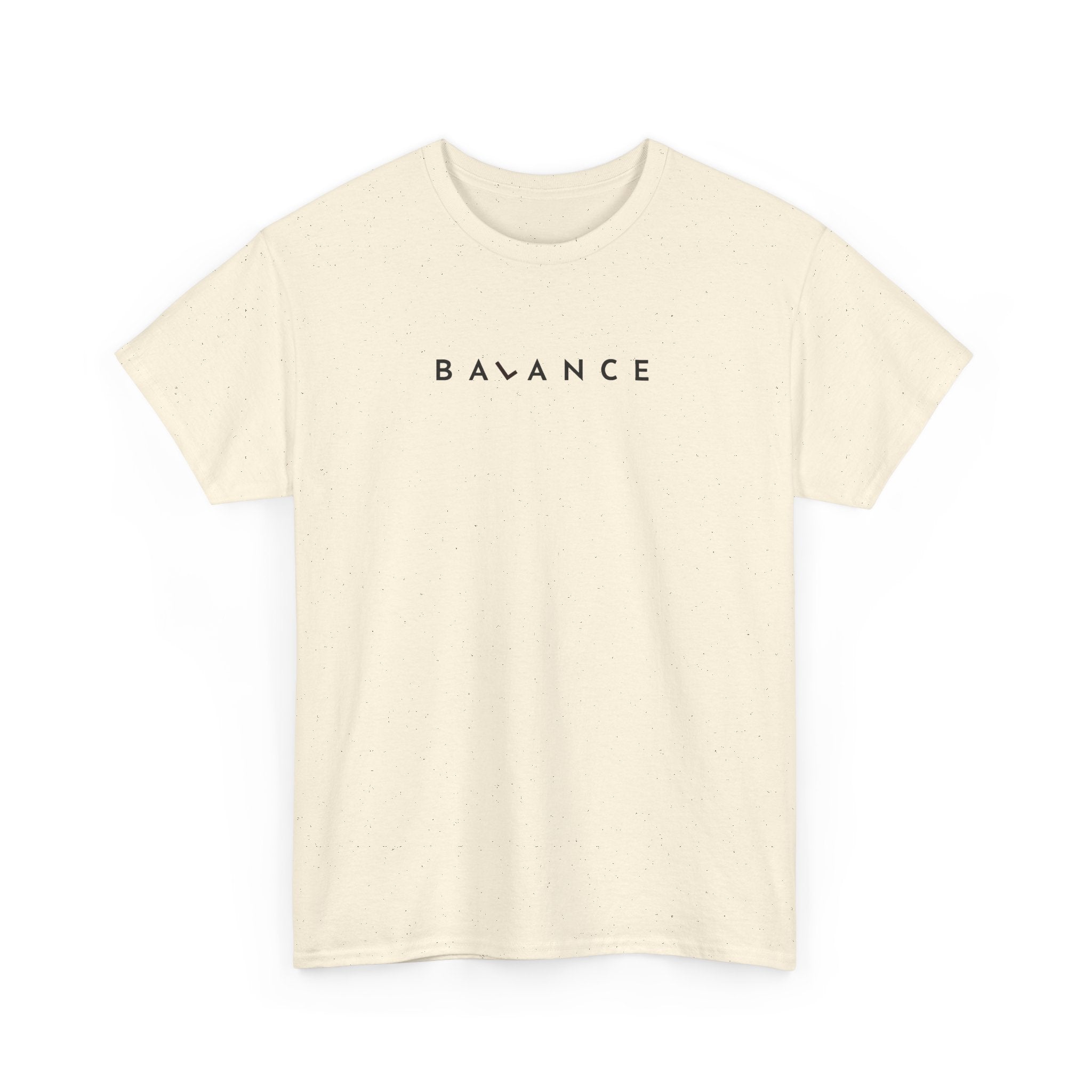 Black Minimalist Tee — Subtle 'Balance' Embroidered Graphic