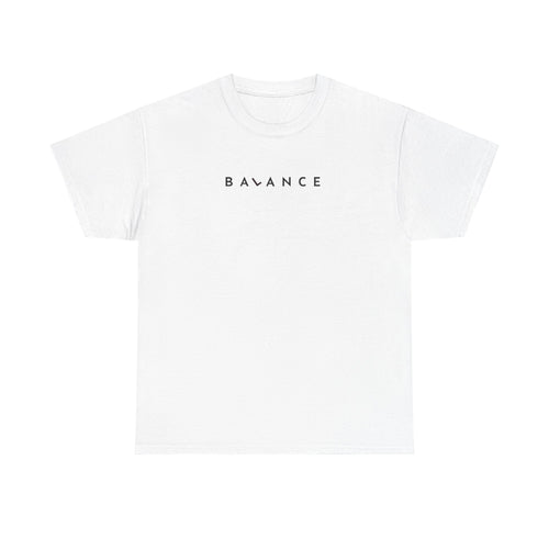 Black Minimalist Tee — Subtle 'Balance' Embroidered Graphic