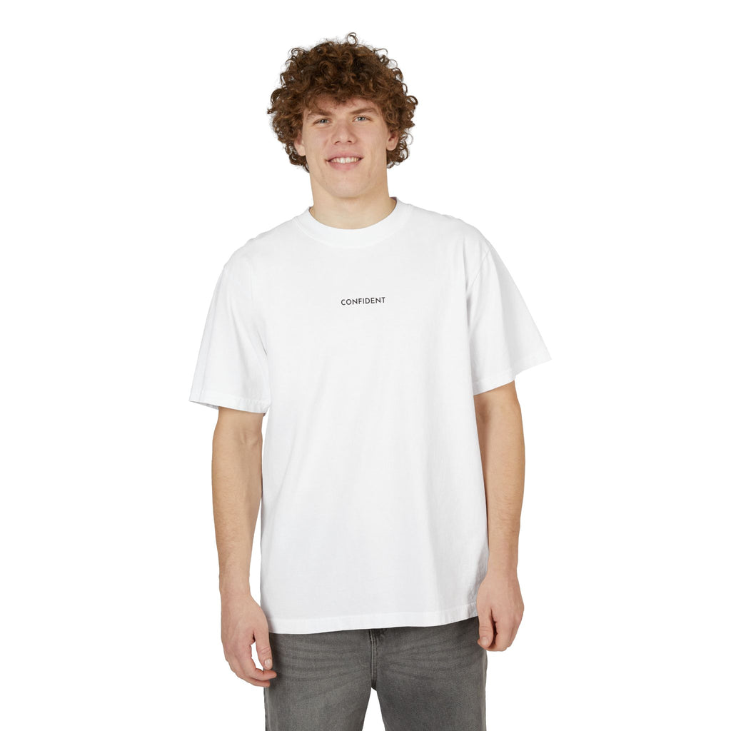 Minimalist Drop-shoulder T-Shirt — "CONFIDENT" Chest Print