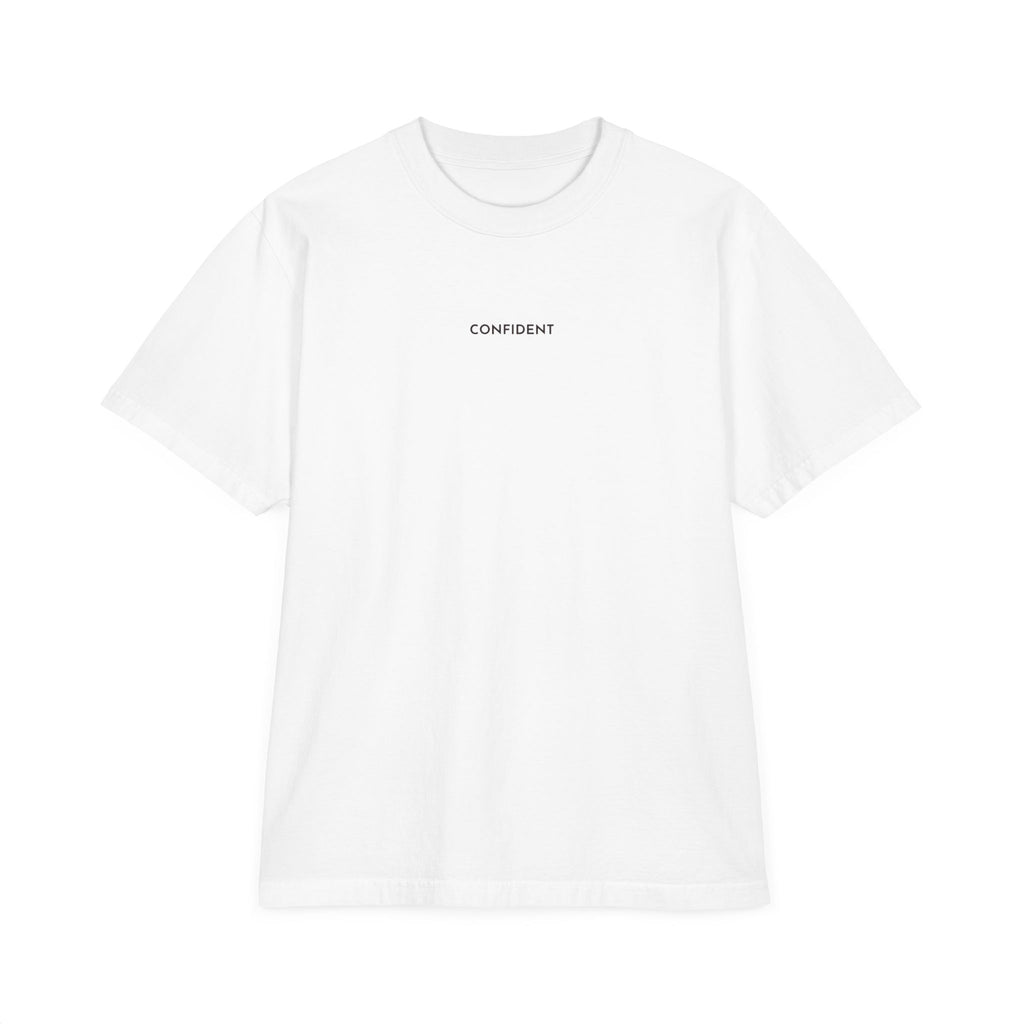 Minimalist Drop-shoulder T-Shirt — "CONFIDENT" Chest Print