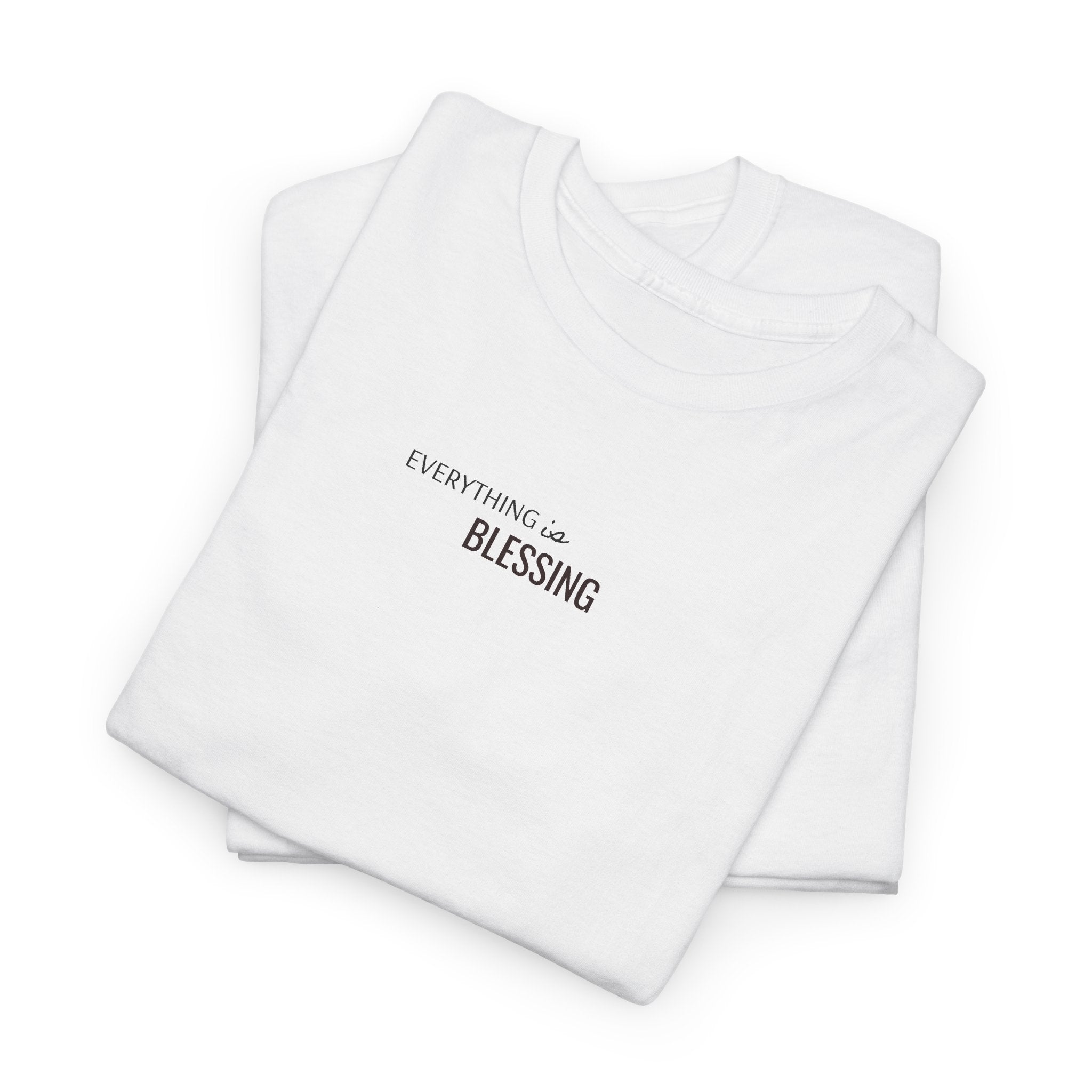 Blessing Minimalist Tee - 'Count It All A Blessing' White Cotton Shirt