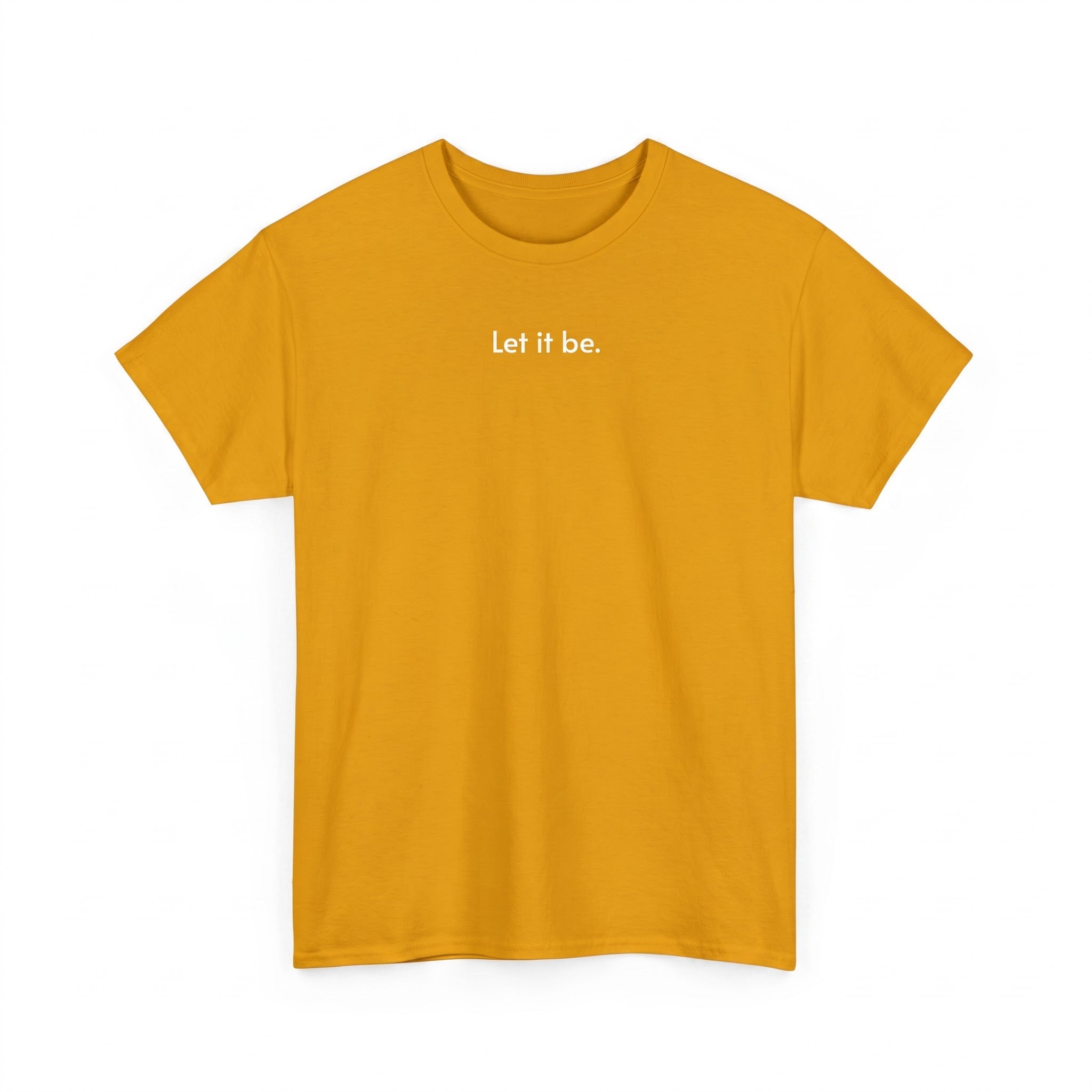 Minimalist Tee - 'Let it be' Musturd Cotton Shirt