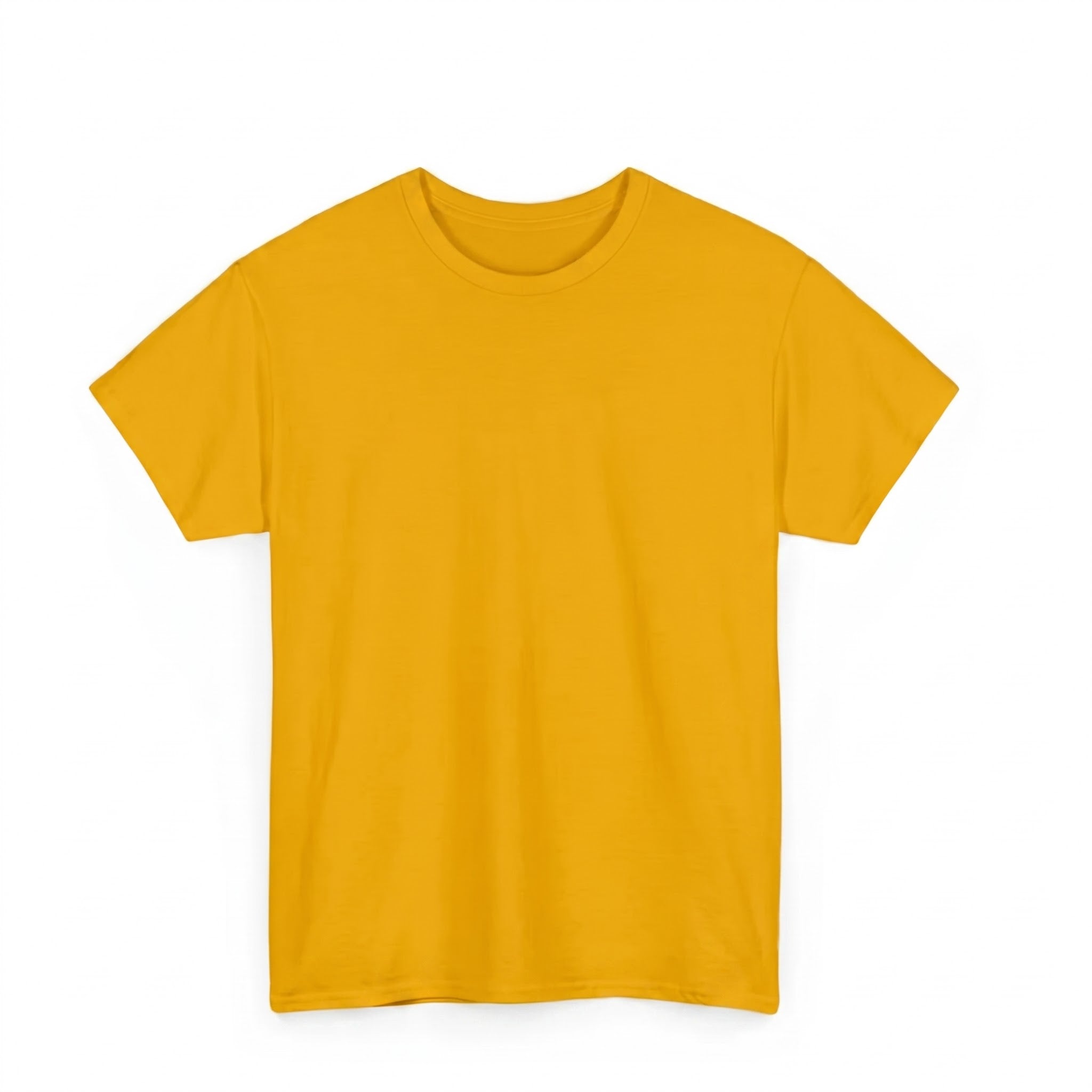 Minimalist Plain Cotton Tee | Musturd Yellow