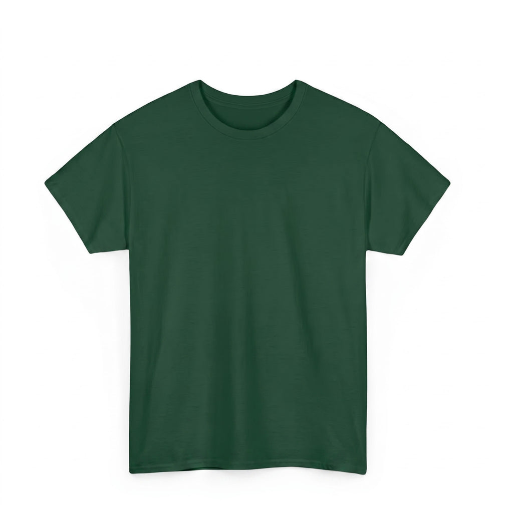 Minimalist Plain Cotton Tee | Bottle Green