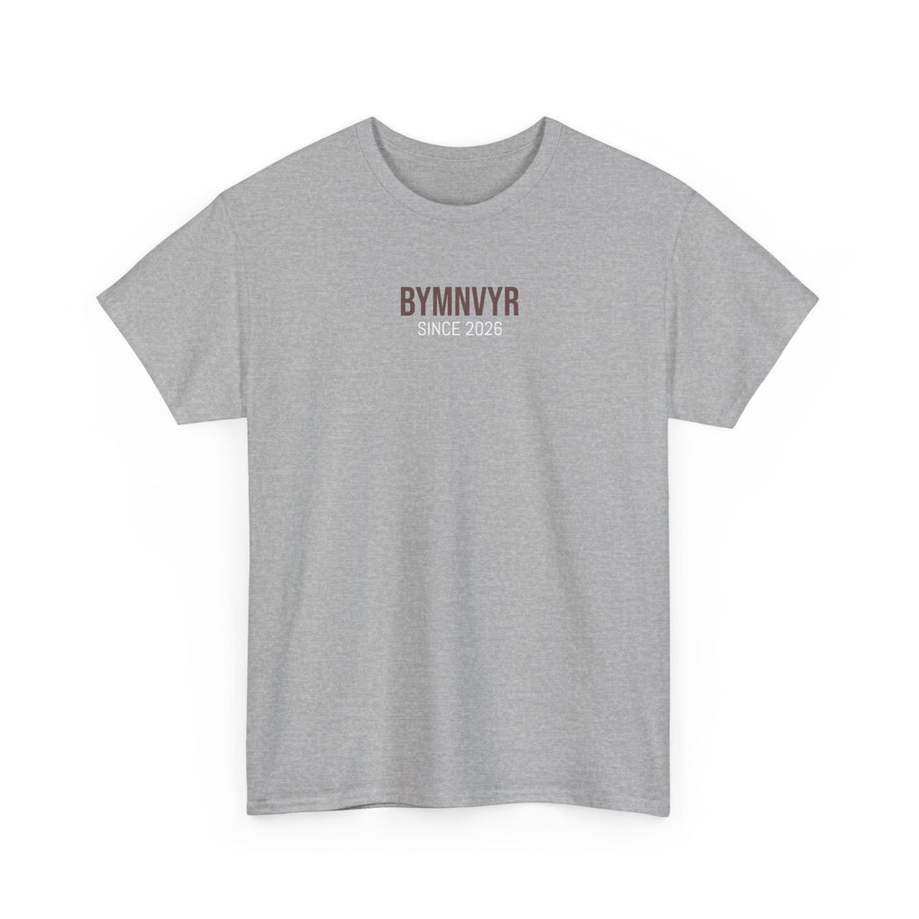 Minimalist Tee - 'BYMNVYR' Chest Print