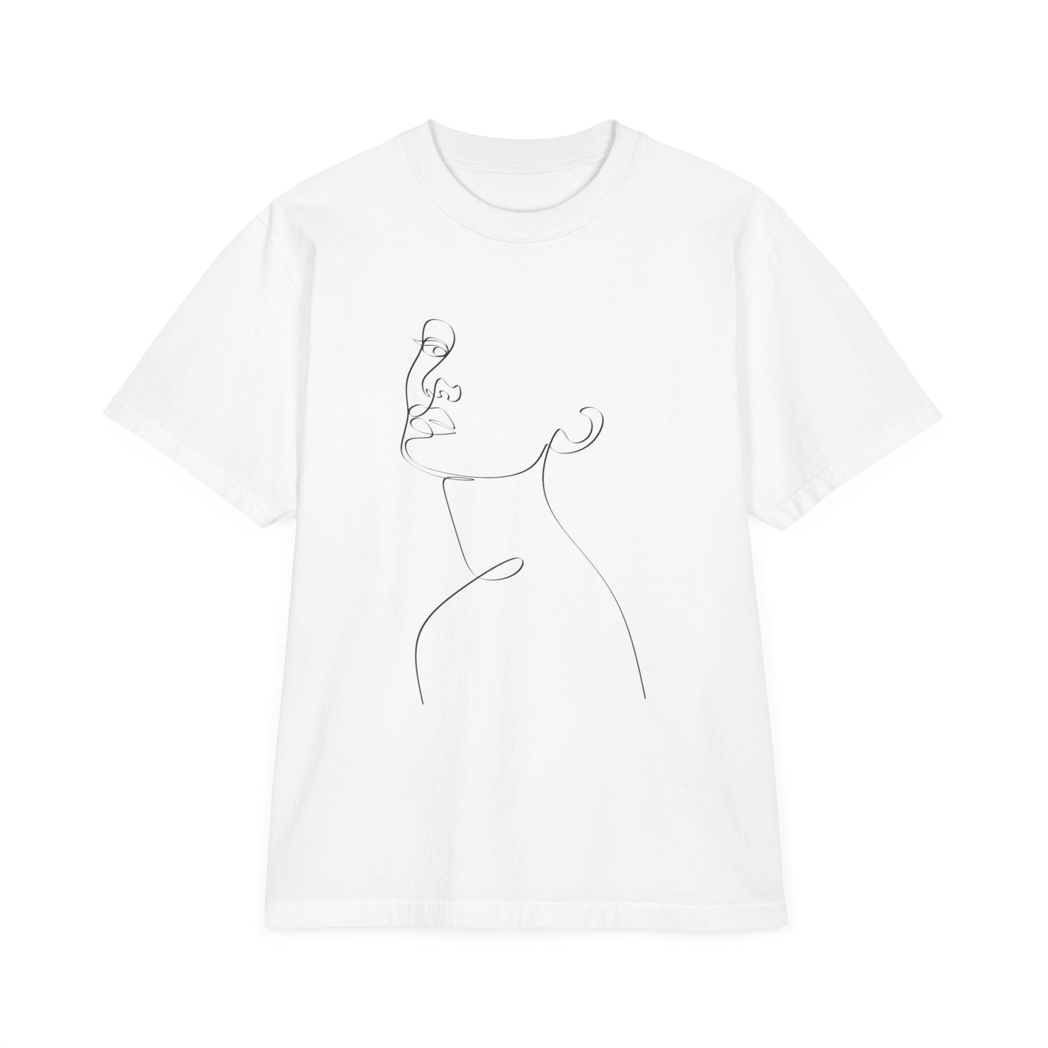 Minimalist Line Art Face T-Shirt | Over Size