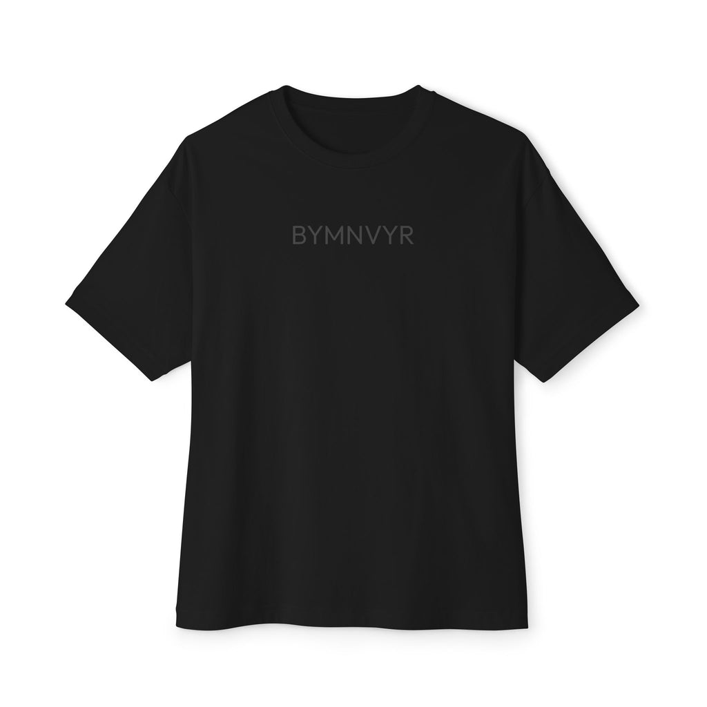 Minimalist Drop-shoulder T-Shirt — "BYMNVYR" Chest Print