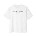 Minimalist Drop-shoulder T-Shirt -'DONT FLIRT' Chest Print