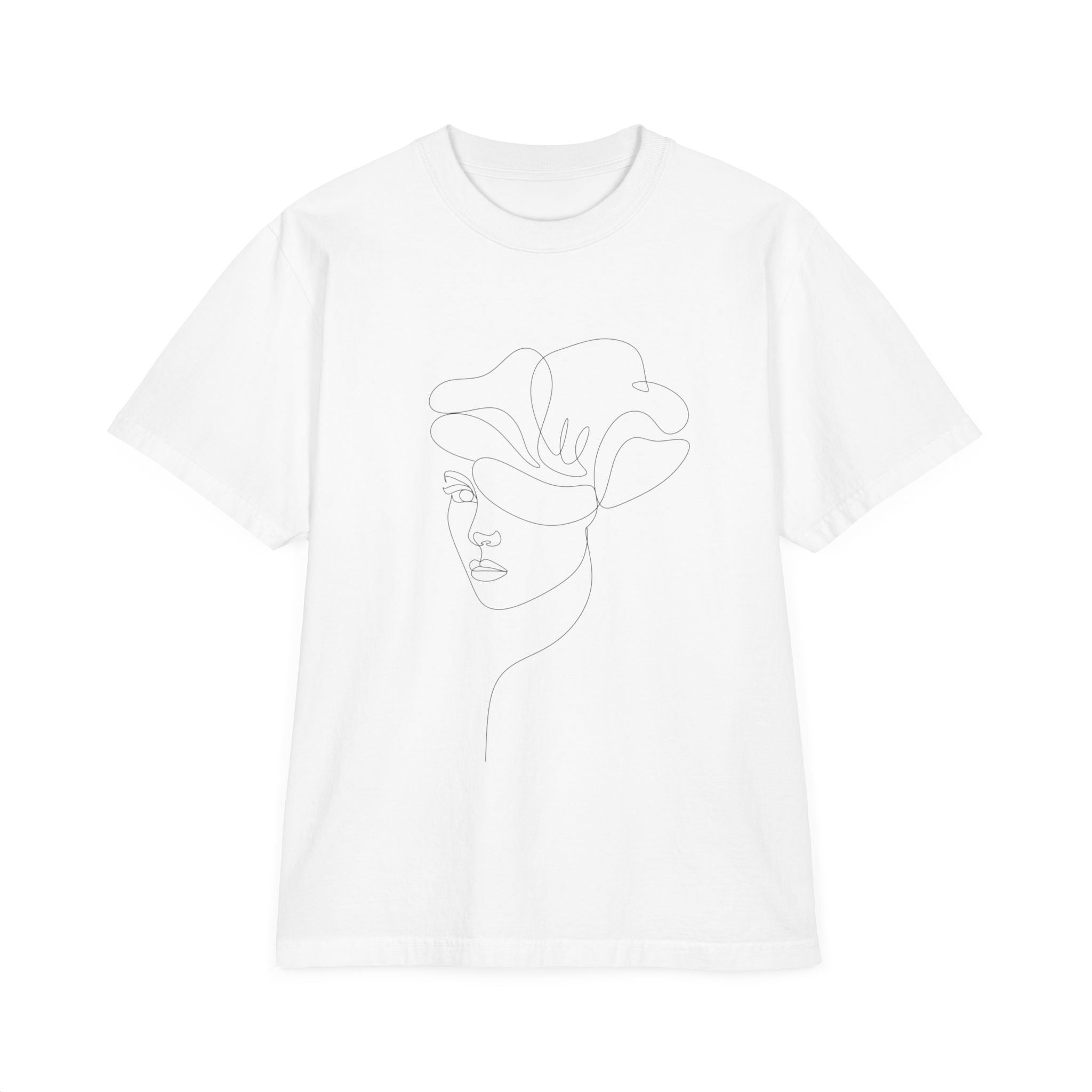 Minimalist Line Art Face T-Shirt