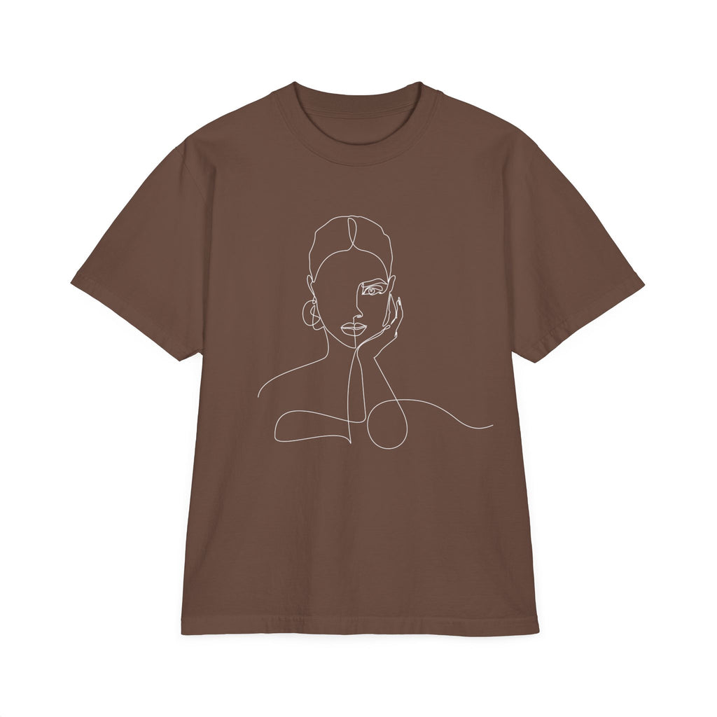 Minimalist Line Art Face T-Shirt