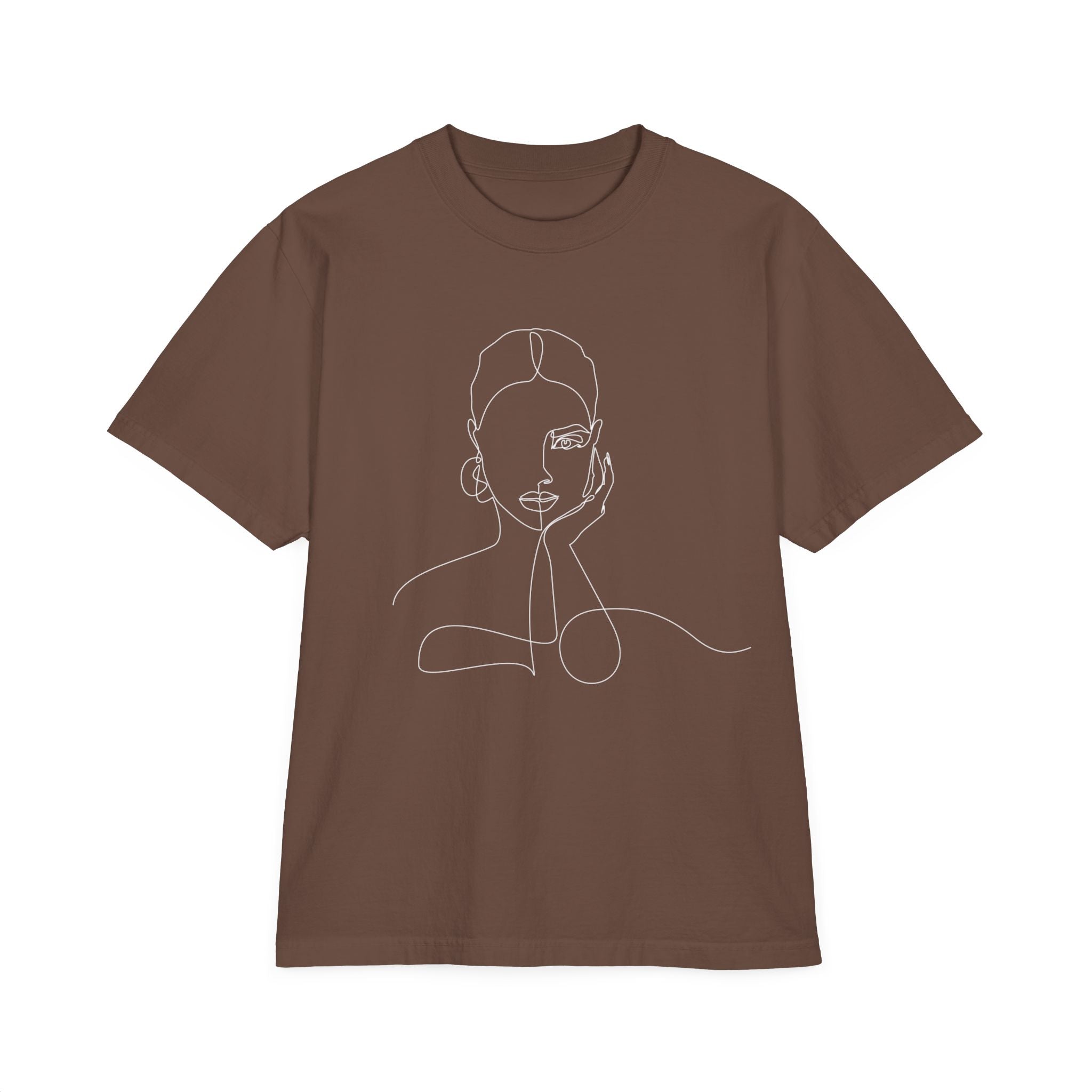 Minimalist Line Art Face T-Shirt