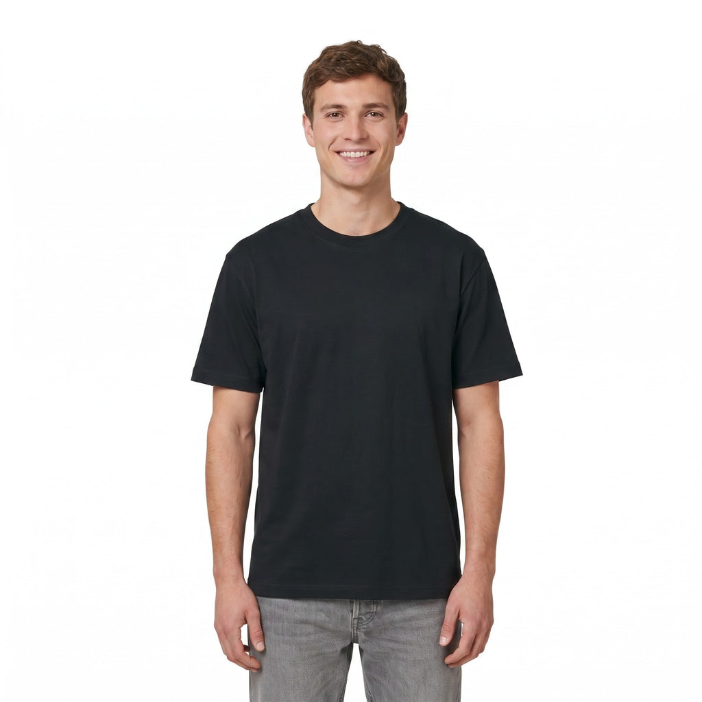 Plain Drop-shoulder T-Shirt | Black