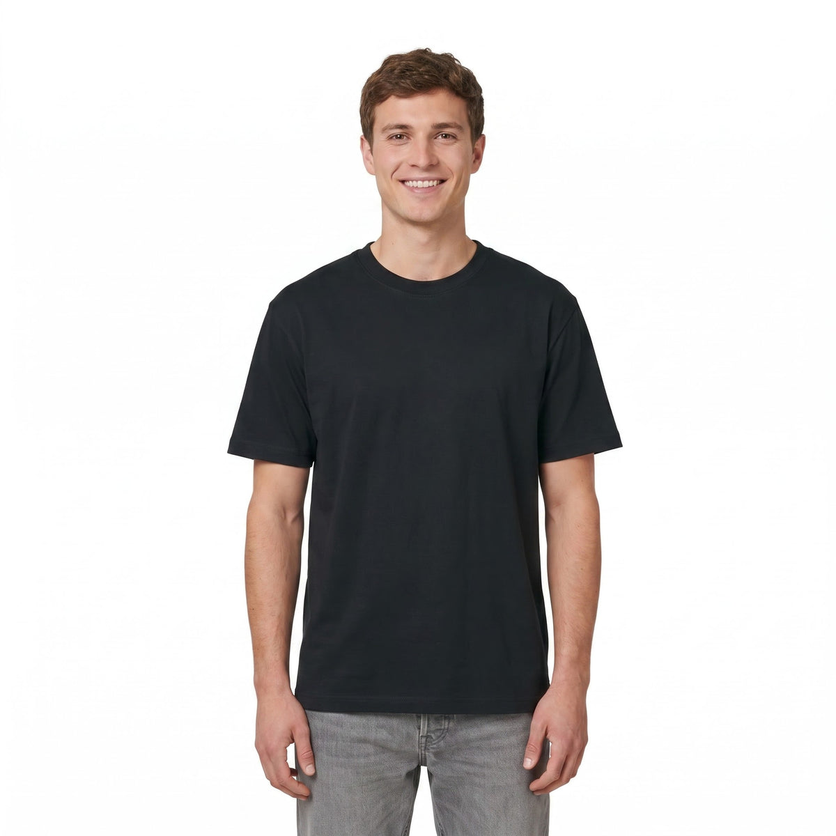 Plain Drop-shoulder T-Shirt | Black