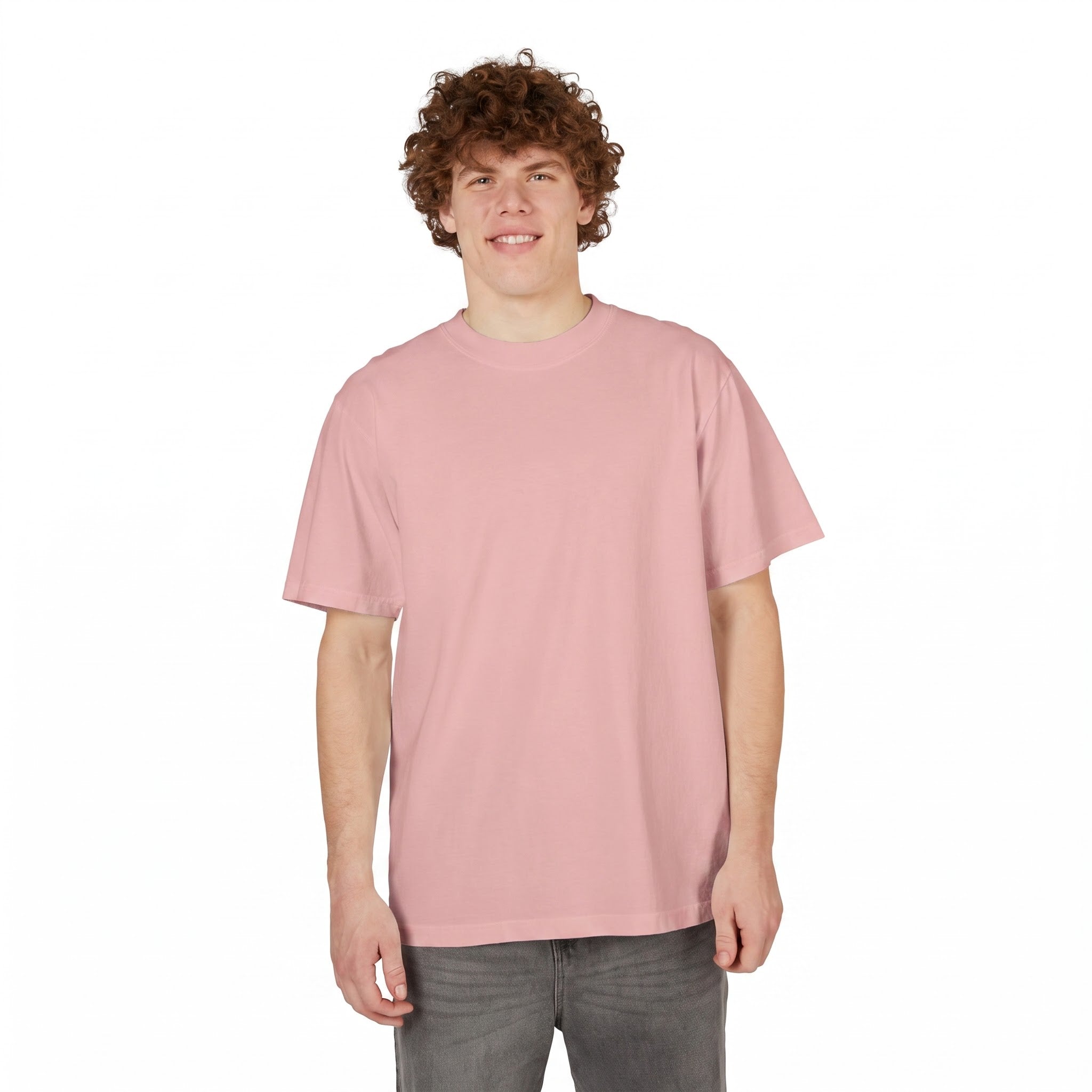 Plain Drop-shoulder T-Shirt | Rose Pink