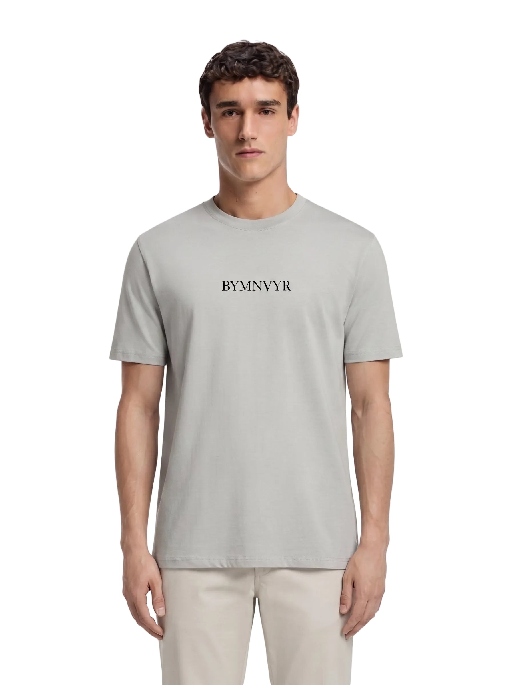 BYMNVYR LOGO Print Crew Neck T-Shirt