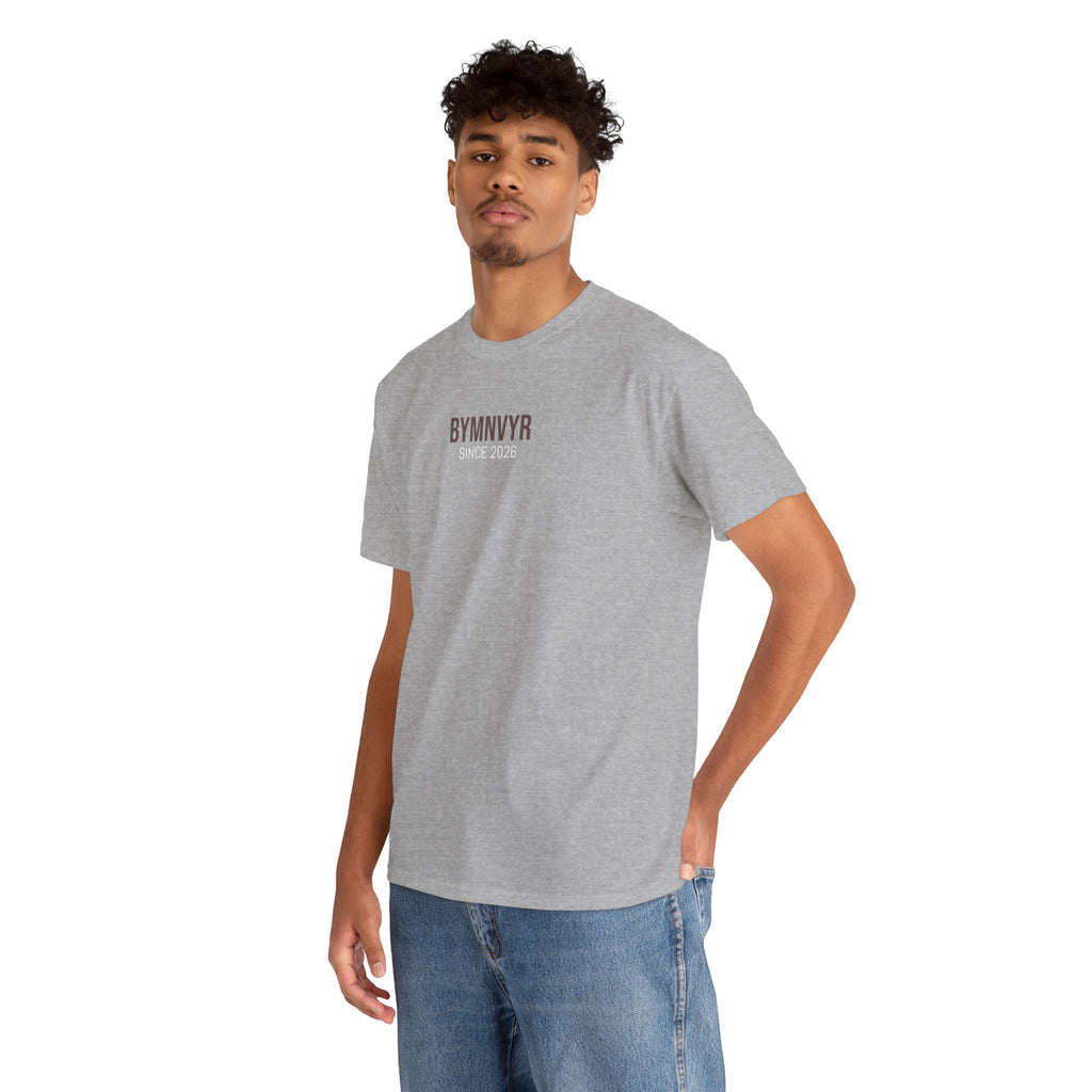 Minimalist Tee - 'BYMNVYR' Chest Print