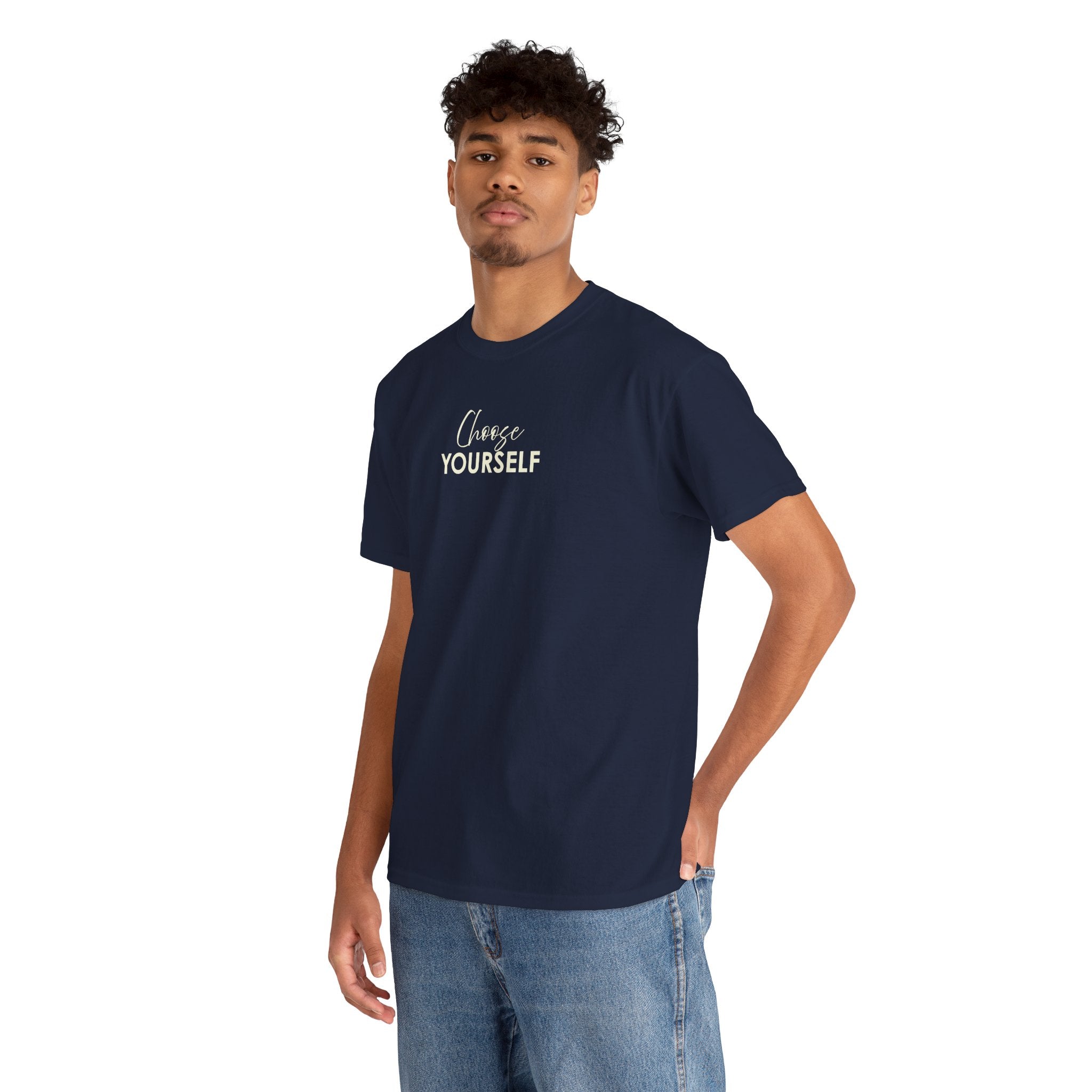 Minimalist Tee — Subtle 'Choose Yourself' Chest Print