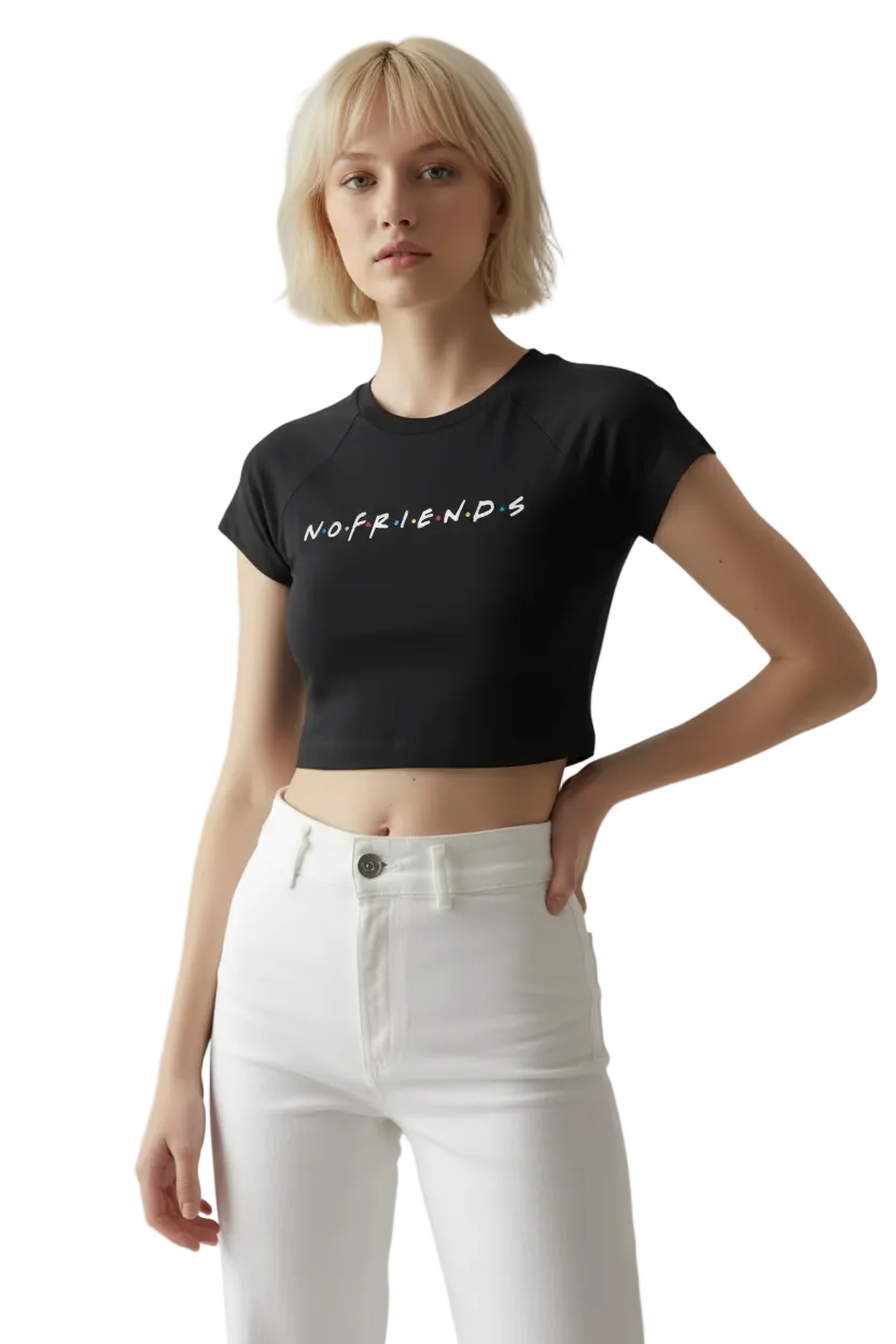 No Friends Baby Tee – 220 GSM