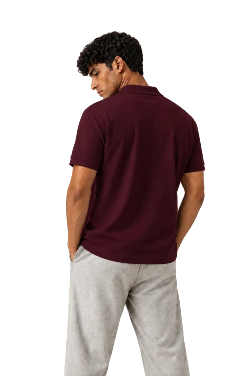 Tailored Silhouette – 220 GSM Polo (Wine)