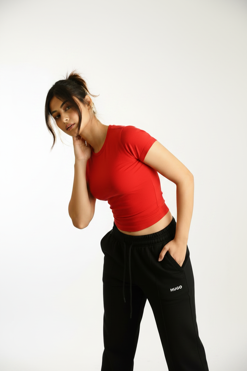 Red Premium Raglan Baby Tee – 220 GSM