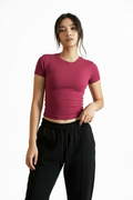 Pink Premium Raglan Baby Tee – 220 GSM
