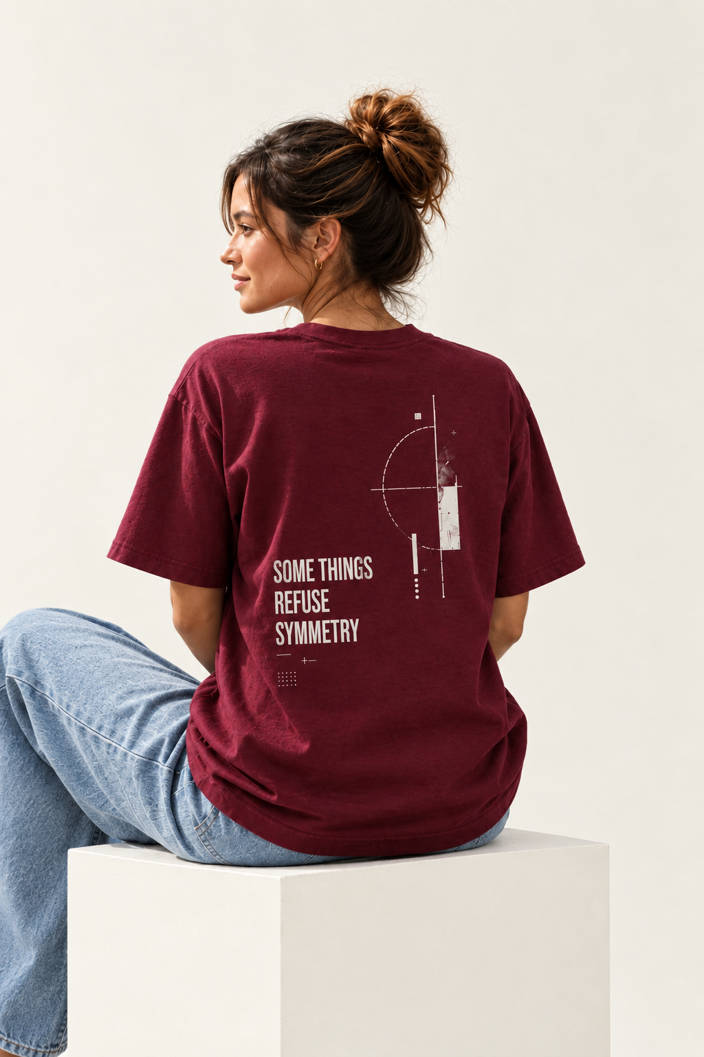 Some Things Refuse Symmetry Oversized Tee