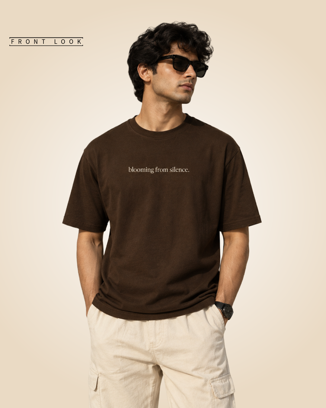 Blooming in Silence Oversized Expression Unisex Tee