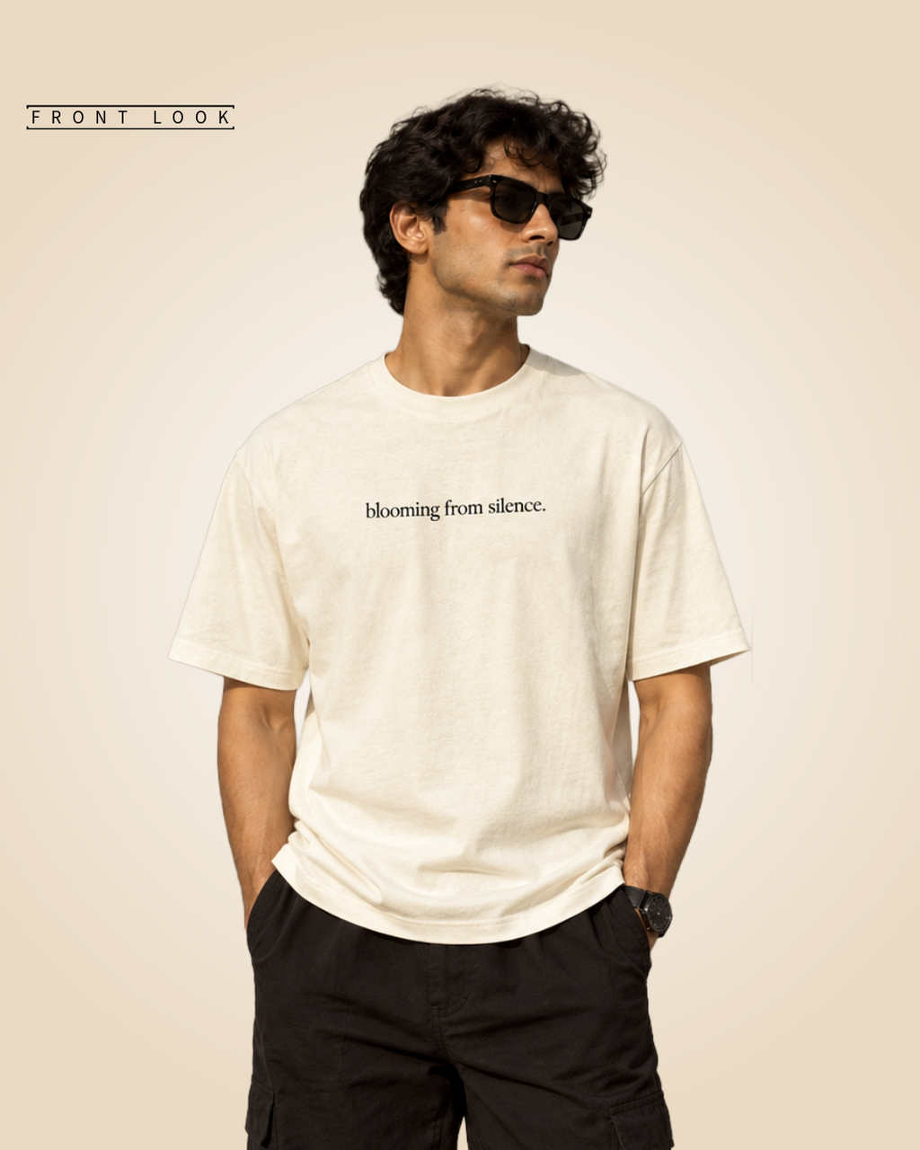 Blooming in Silence Oversized Expression Unisex Tee