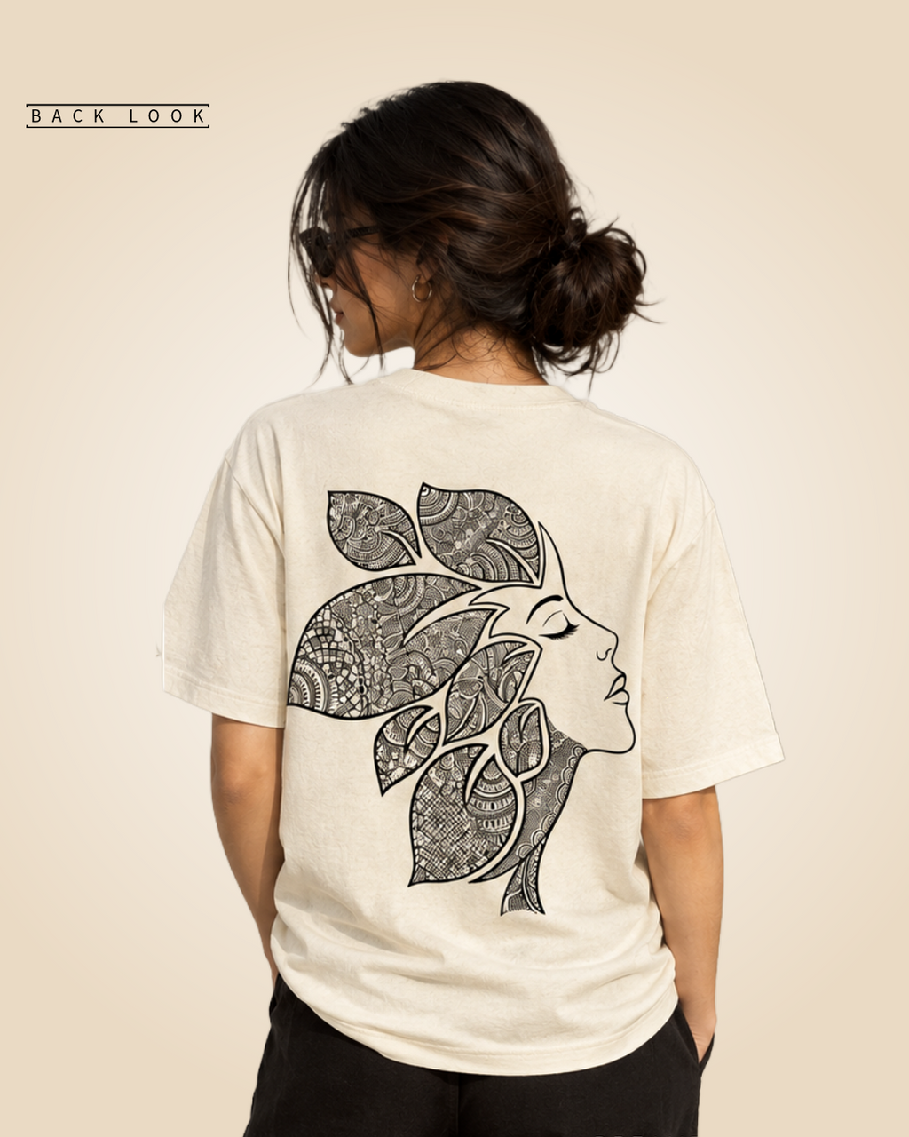 Blooming in Silence Oversized Expression Unisex Tee