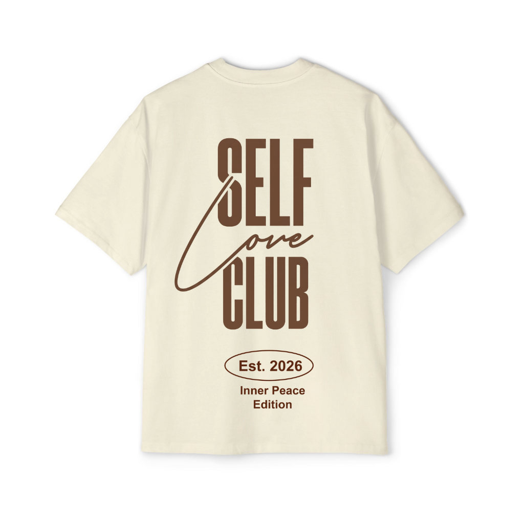 Minimalist Drop-shoulder T-Shirt - Self Love Club Both Side Print