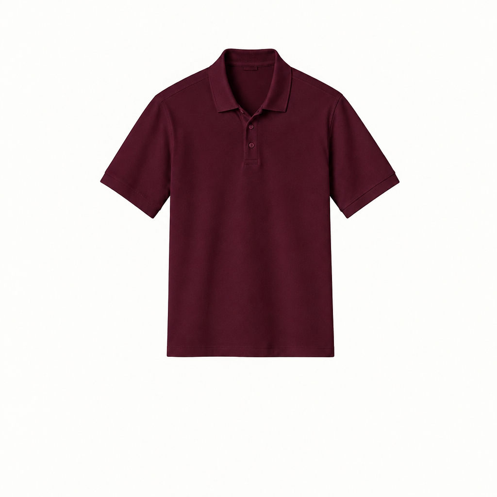Tailored Silhouette – 220 GSM Polo (Wine)