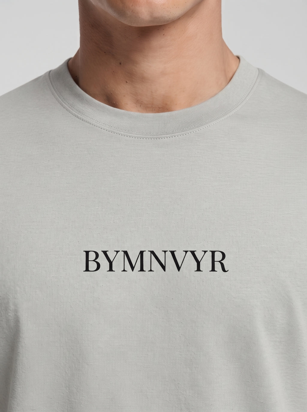 BYMNVYR LOGO Print Crew Neck T-Shirt